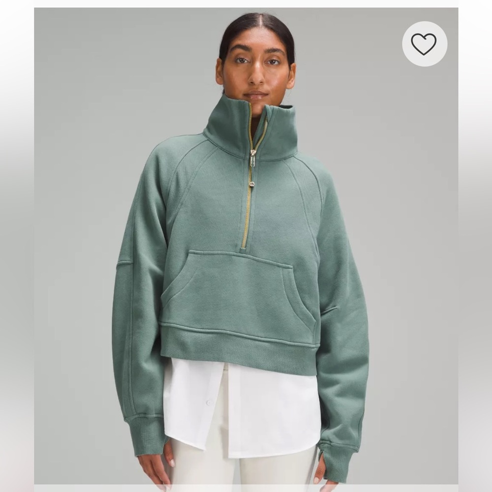 Lululemon Green Half-Zip Pullover Sweatshirt